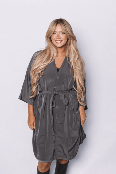 Charcoal Premium Unisex Peachskin Client Robes