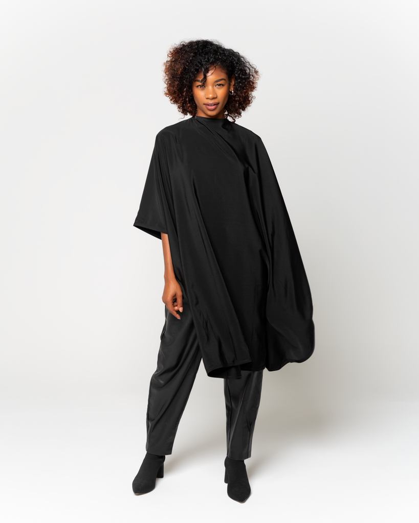 Sale Exclusive: Black Premium Peachskin Cutting Cape