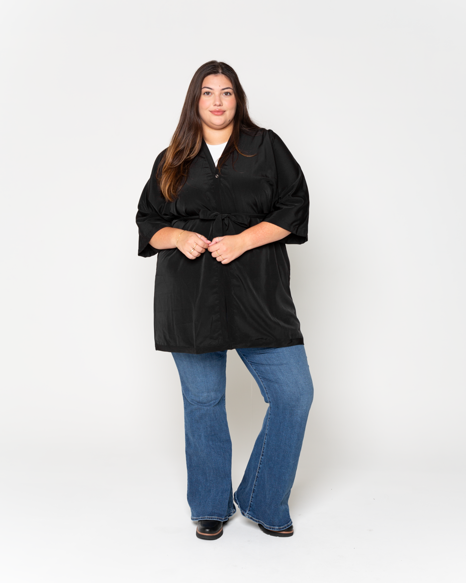 Sale Exclusive: Black Premium Unisex Peachskin Client Robes