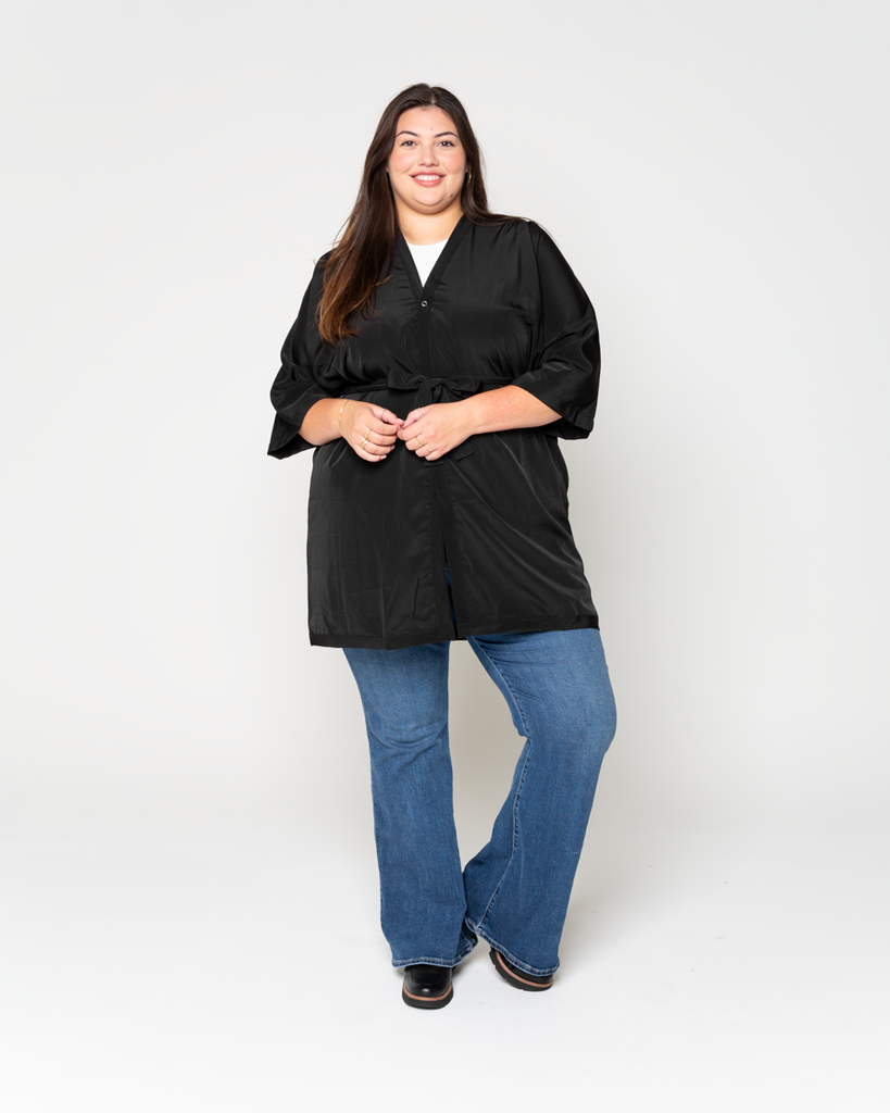 Black Premium Unisex Peachskin Client Robes